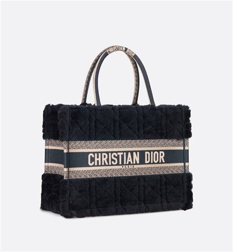 Sac Dior Book Tote Medium Peau lainée de mouton Cannage 